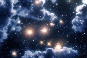 Bright lights in a dark sky