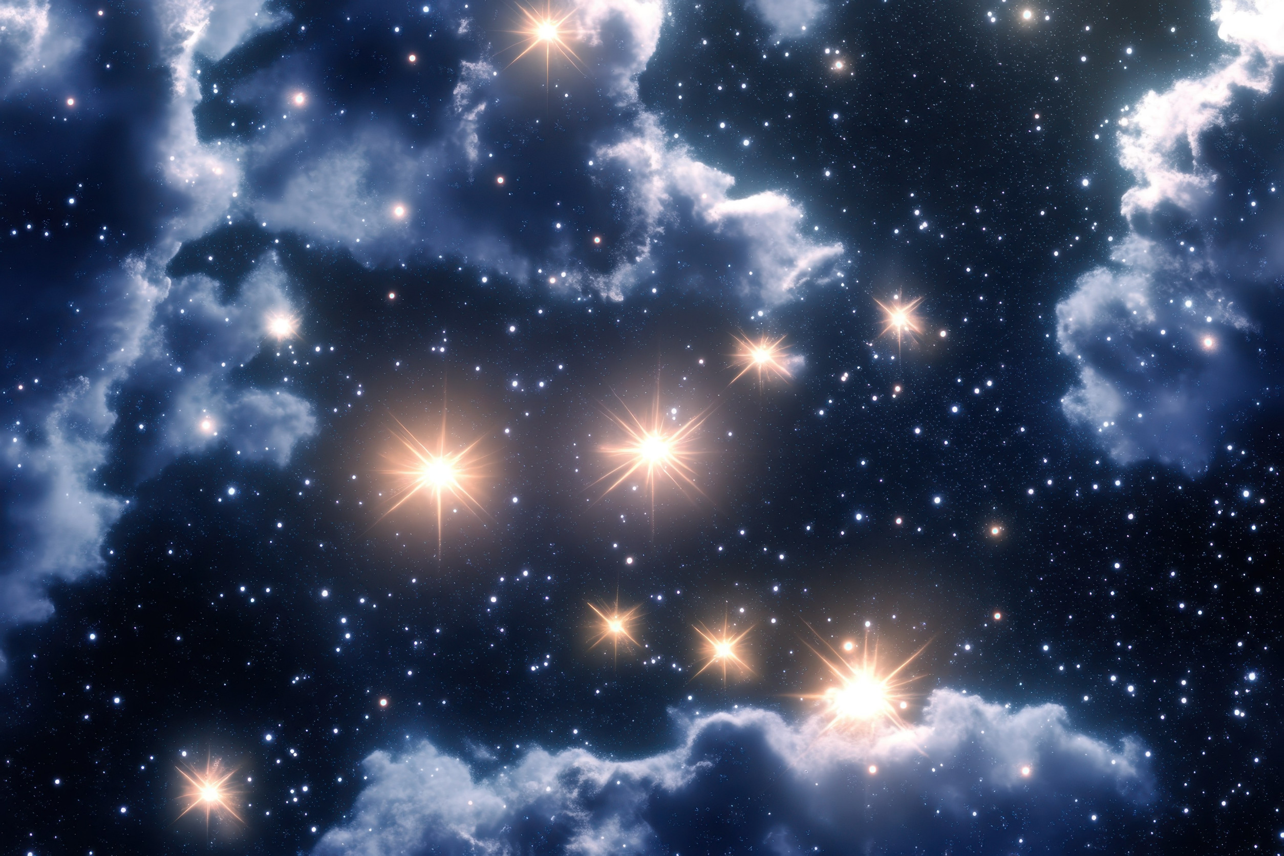Bright lights in a dark sky